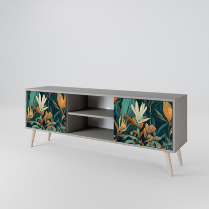 FLORAL SERENITY Mueble de TV de 2 Puertas