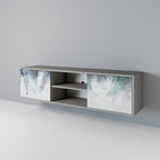 PALM VEIL 2-Door TV Stand in Grey Finish