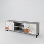 TRANQUIL TWIG Mueble de TV de 2 Puertas en Acabado Gris