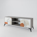 TRANQUIL TWIG Mueble de TV de 2 Puertas en Acabado Gris