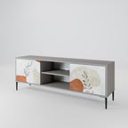 TRANQUIL TWIG Mueble de TV de 2 Puertas en Acabado Gris