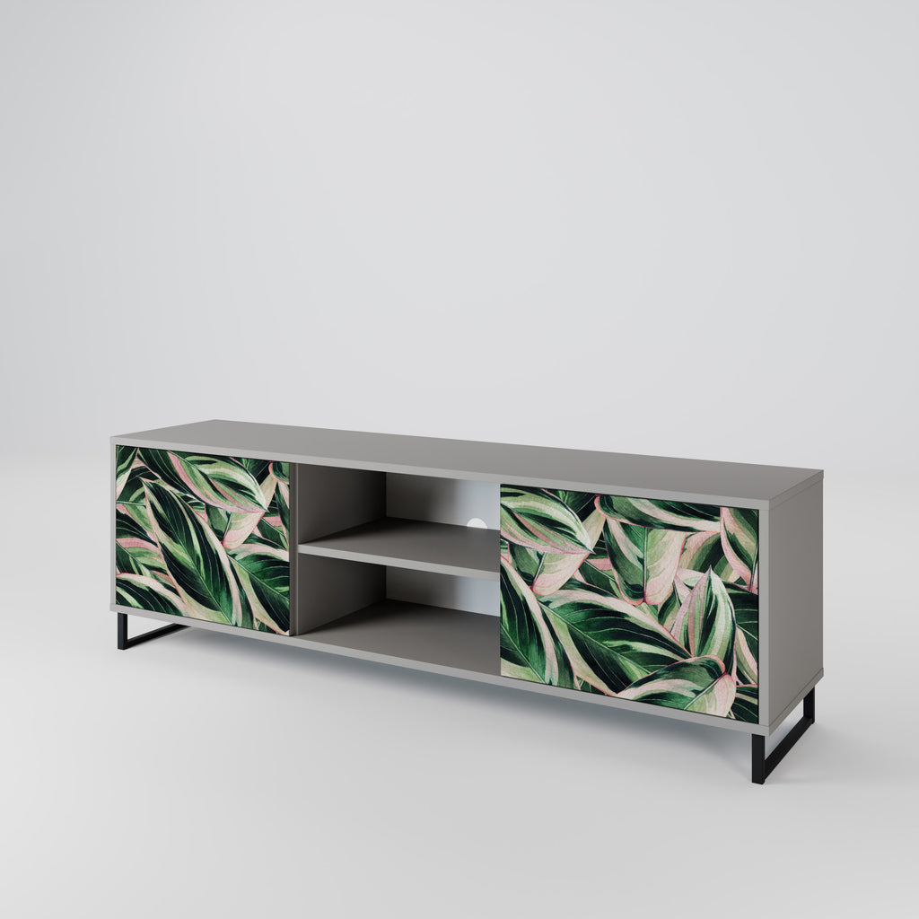 EERIE STROMANTHE 2-Door TV Stand in Grey Finish