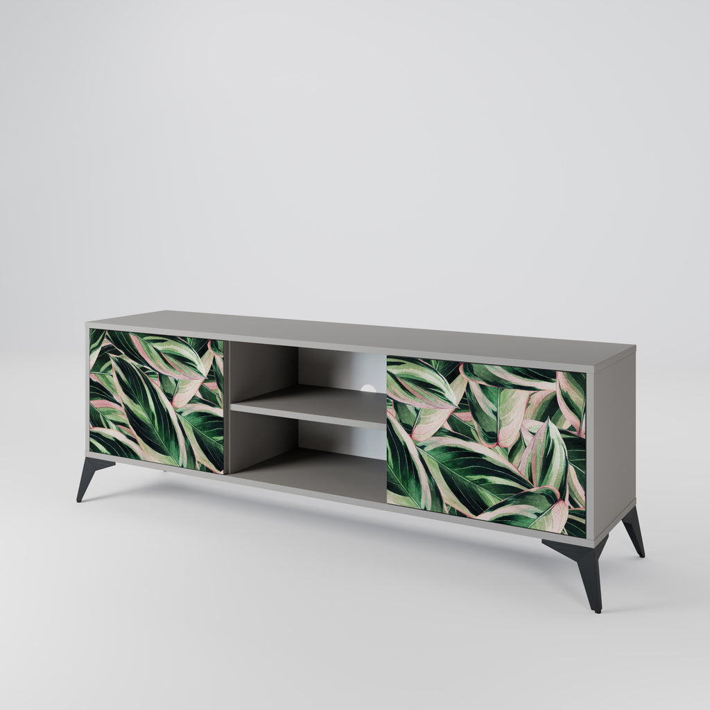 EERIE STROMANTHE 2-Door TV Stand in Grey Finish