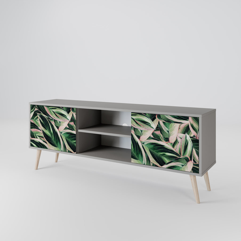 EERIE STROMANTHE 2-Door TV Stand in Grey Finish