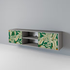 VERDANT PLEASURES 2-Door TV Stand in Grey Finish