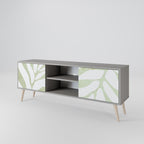 BOTANICAL SPARK 2-Door TV Stand in Grey Finish