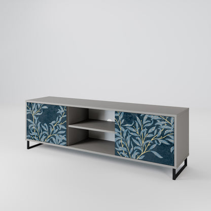 BLUE LEAVES Mueble de TV de 2 Puertas