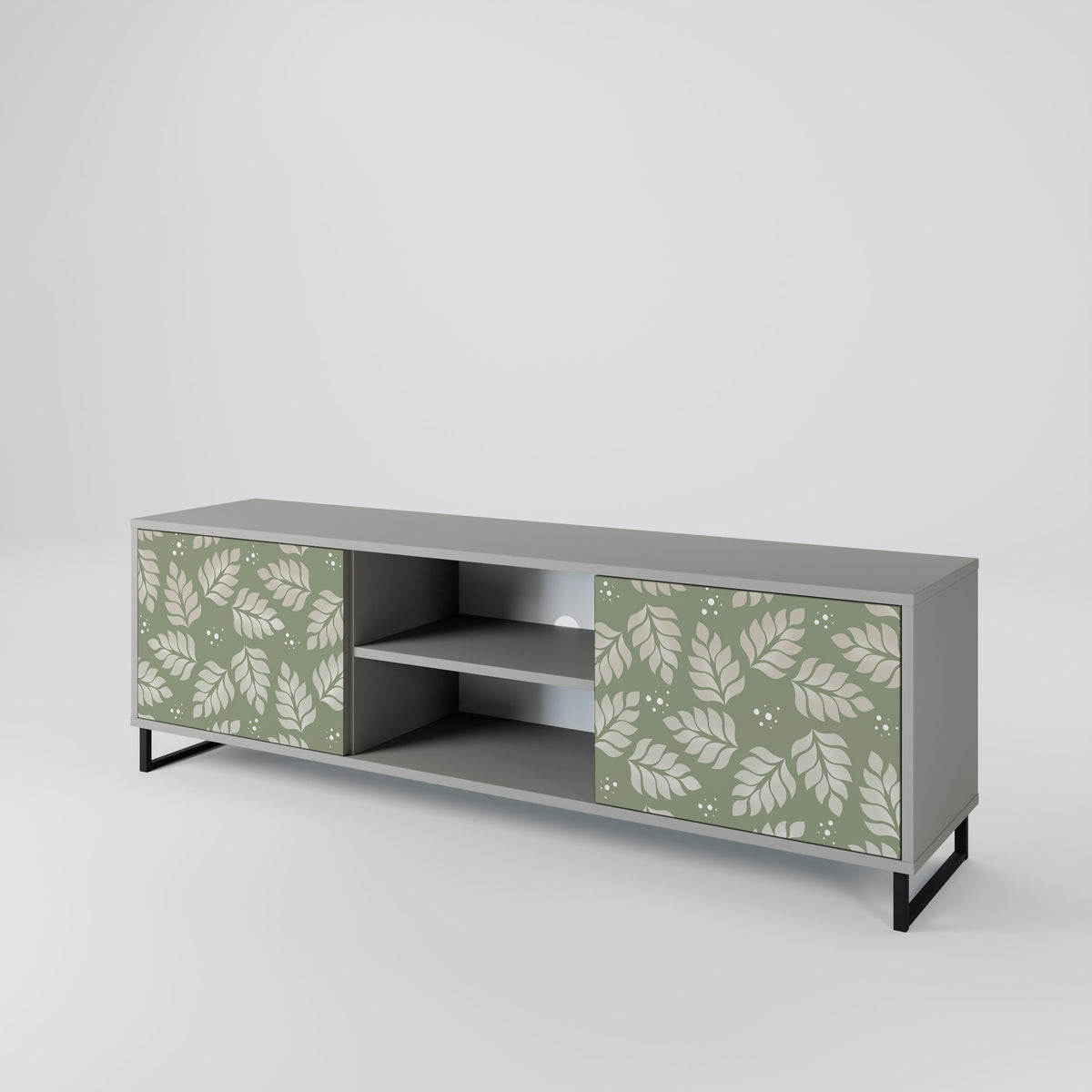 LEAVES ON GREEN Mueble de TV de 2 Puertas