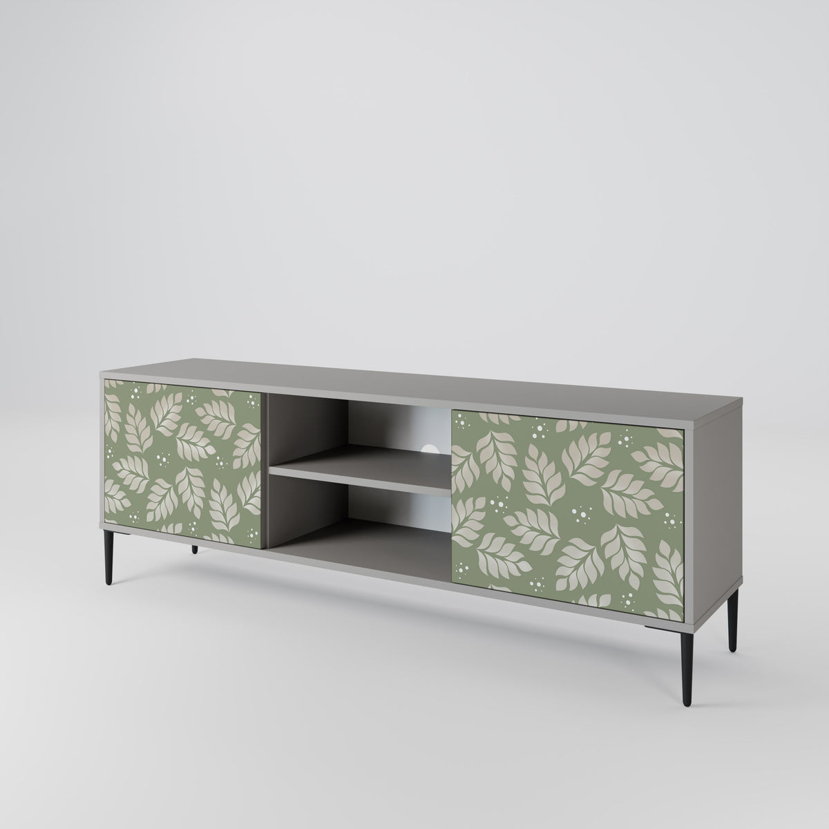 LEAVES ON GREEN Mueble de TV de 2 Puertas