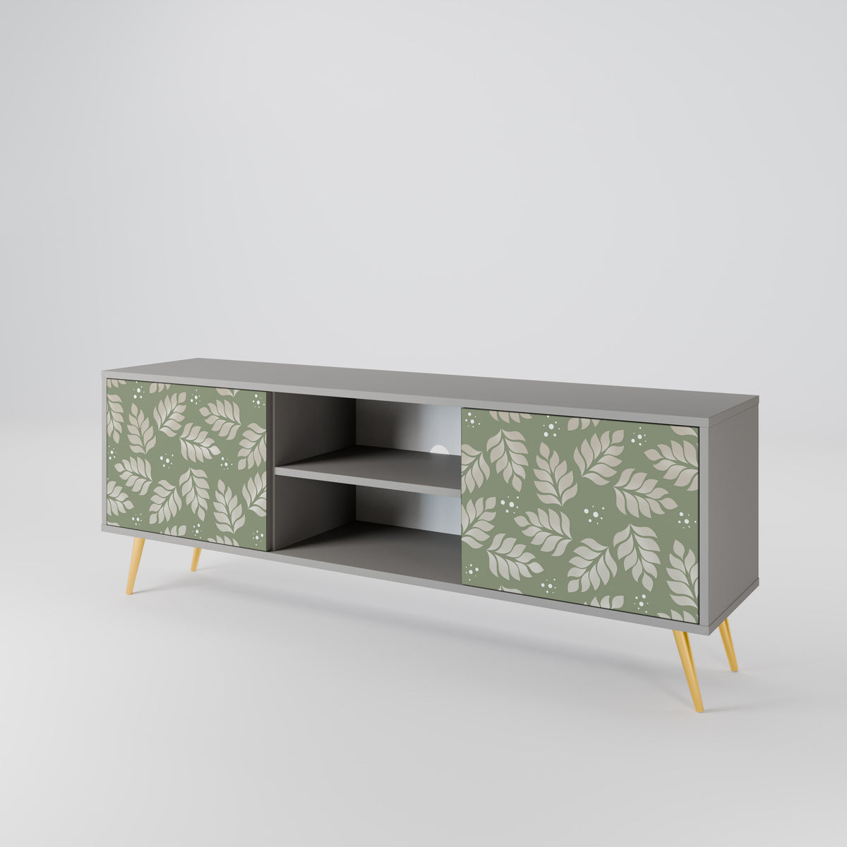 LEAVES ON GREEN Mueble de TV de 2 Puertas