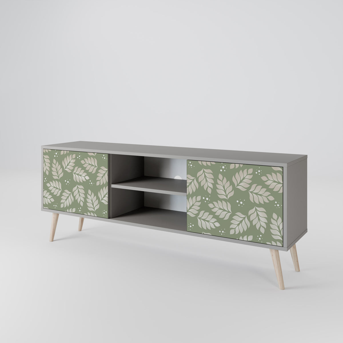LEAVES ON GREEN Mueble de TV de 2 Puertas