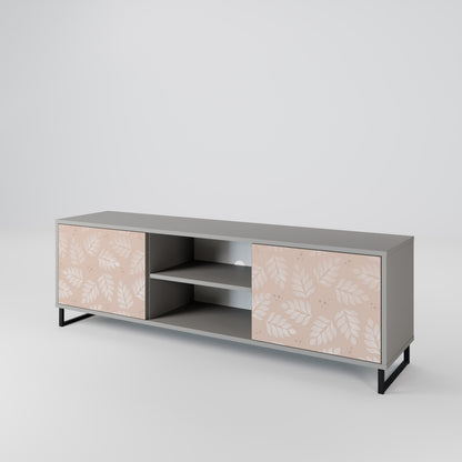 LEAVES ON BEIGE Mueble de TV de 2 Puertas
