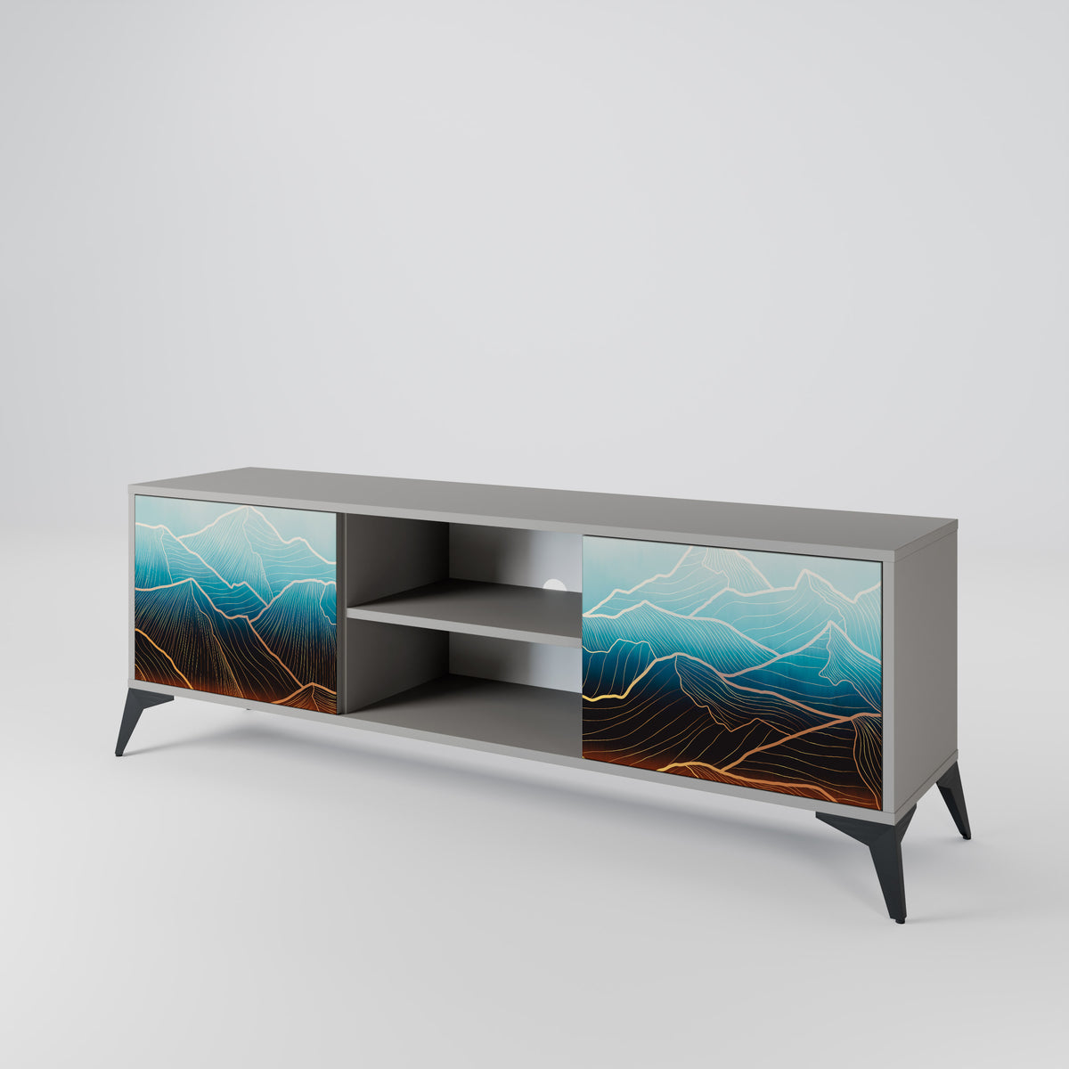 LUNAR SECRETS Mueble de TV de 2 Puertas