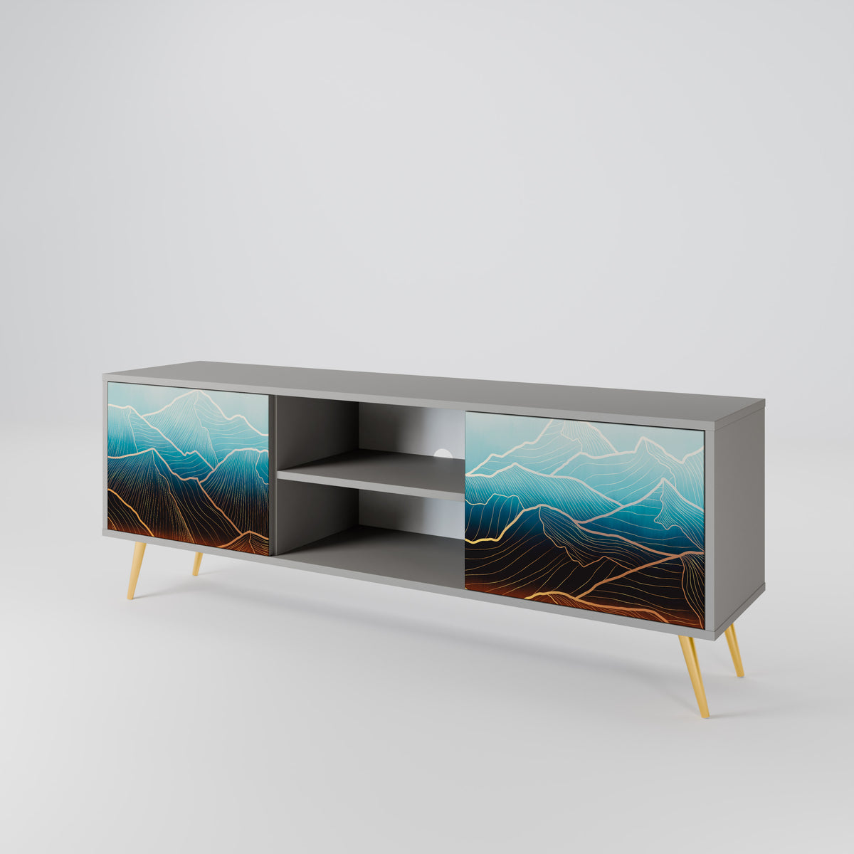 LUNAR SECRETS Mueble de TV de 2 Puertas