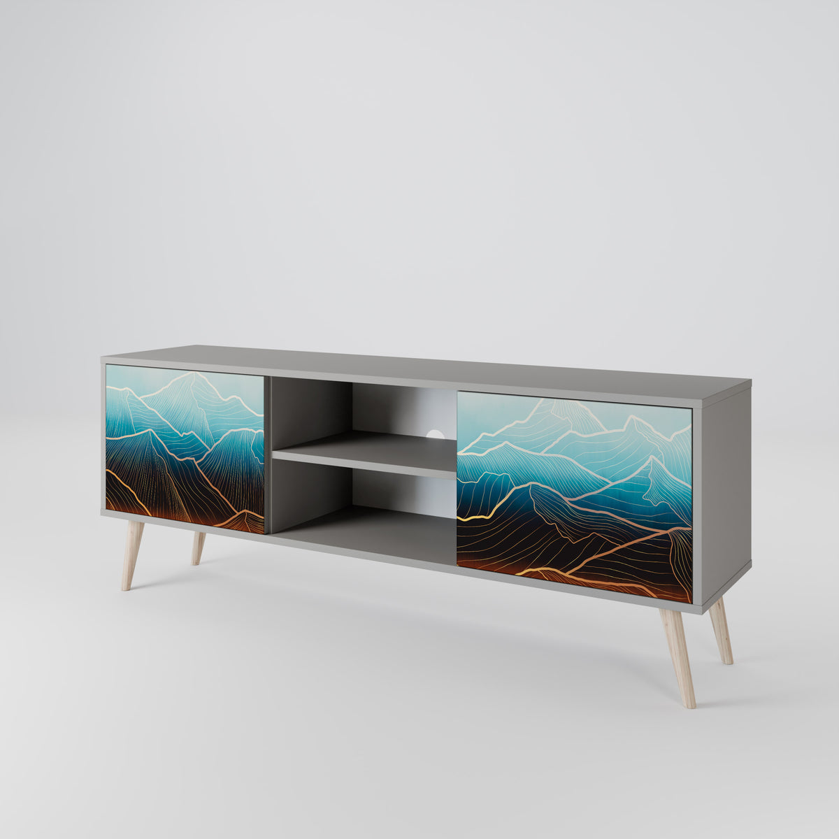 LUNAR SECRETS Mueble de TV de 2 Puertas