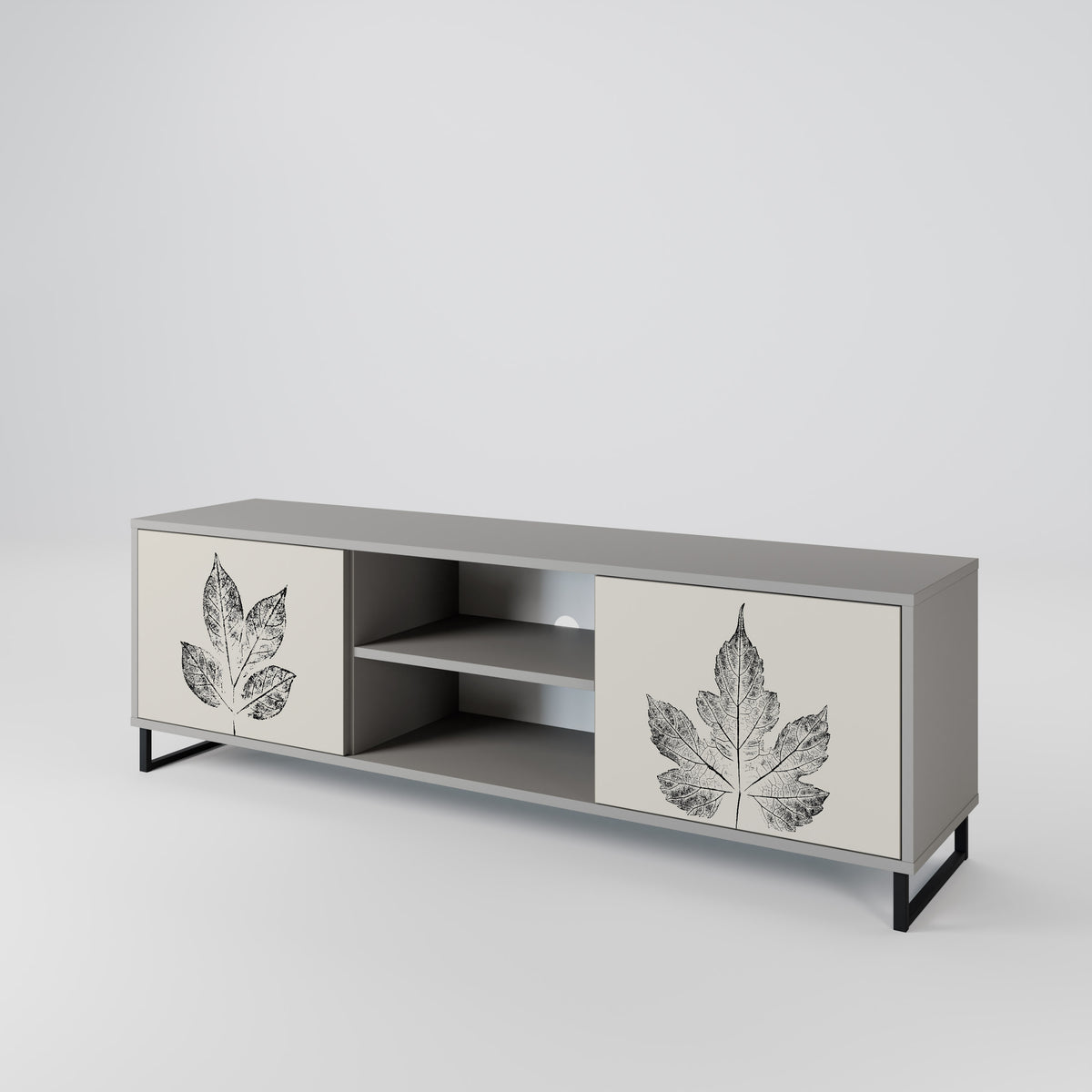 LEAFY STAMPS Mueble de TV de 2 Puertas