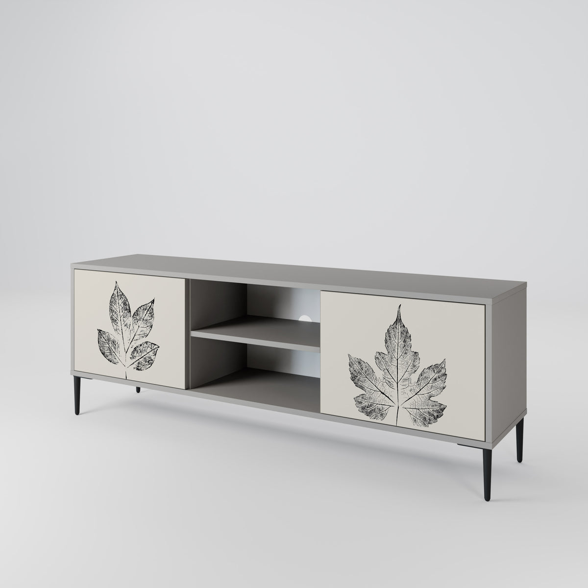 LEAFY STAMPS Mueble de TV de 2 Puertas
