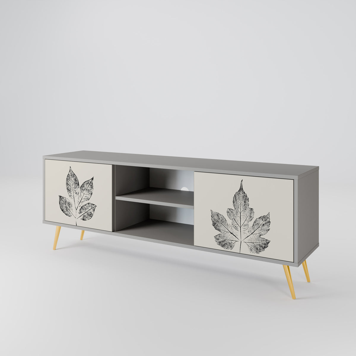 LEAFY STAMPS Mueble de TV de 2 Puertas