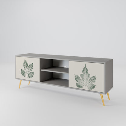 GREEN LEAFY STAMPS Mueble de TV de 2 Puertas