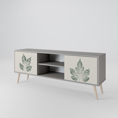 GREEN LEAFY STAMPS Mueble de TV de 2 Puertas