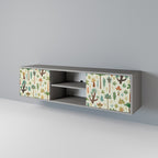 PALM SPRING Mueble de TV de 2 Puertas en Acabado Gris