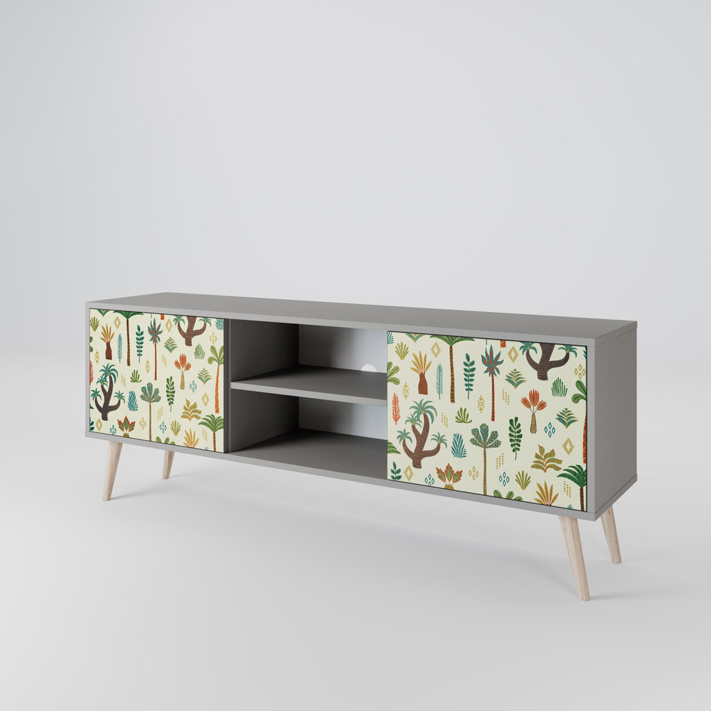 PALM SPRING 2-Door TV Stand in Grey Finish