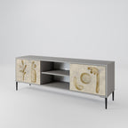 SAND SCULPTURES 2-Door TV Stand in Grey Finish