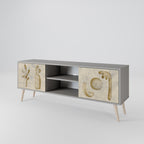 SAND SCULPTURES 2-Door TV Stand in Grey Finish