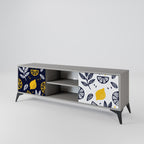 CITRUS BLACK AND WHITE Mueble de TV de 2 Puertas en Acabado Gris