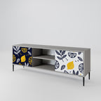 CITRUS BLACK AND WHITE Mueble de TV de 2 Puertas en Acabado Gris