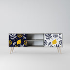 CITRUS BLACK AND WHITE Mueble de TV de 2 Puertas en Acabado Gris