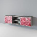 SWEET TROPICS Mueble de TV de 2 Puertas en Acabado Gris