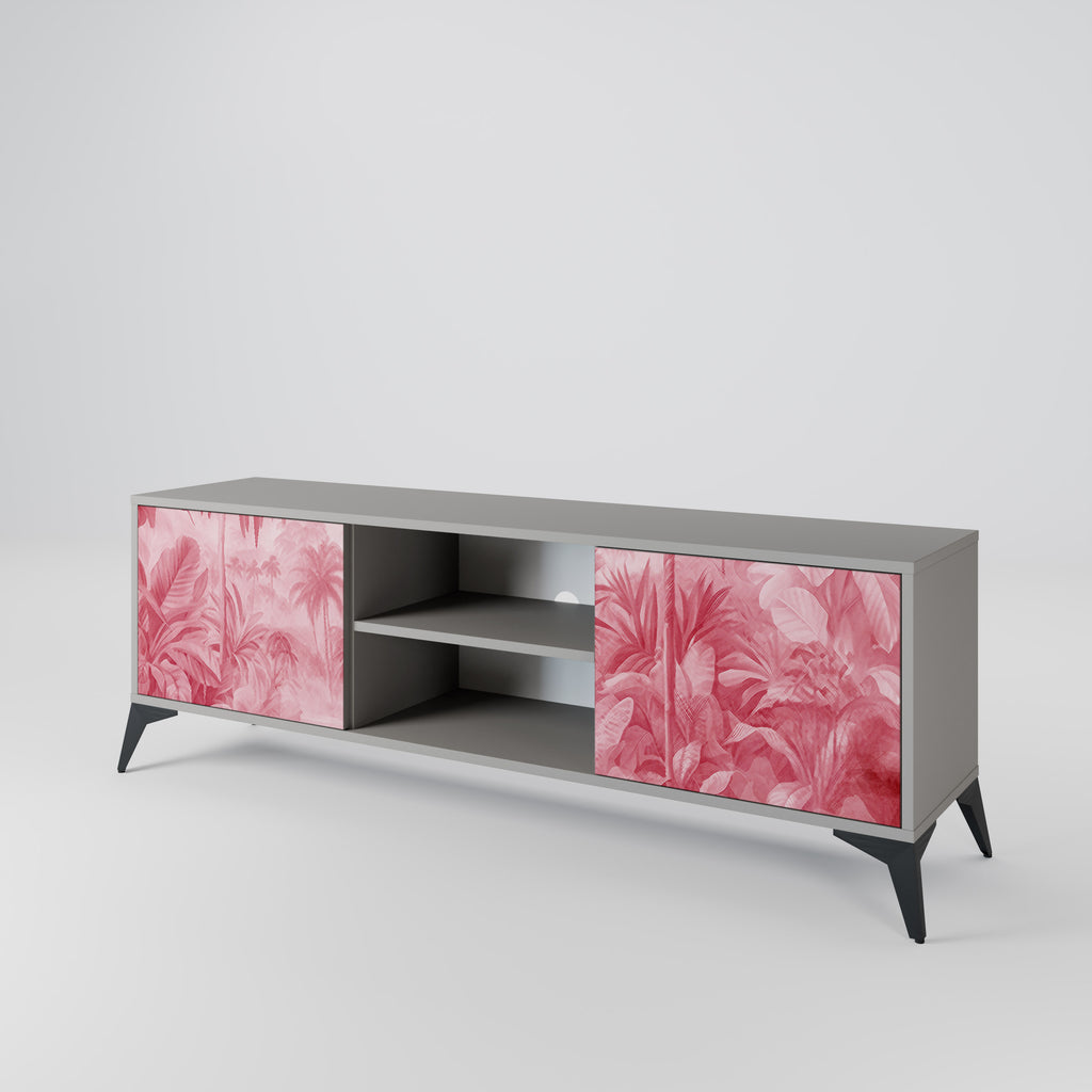 SWEET TROPICS 2-Door TV Stand in Grey Finish