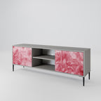 SWEET TROPICS Mueble de TV de 2 Puertas en Acabado Gris