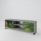 VERDURE ABYSS Mueble de TV de 2 Puertas en Acabado Gris