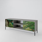 VERDURE ABYSS Mueble de TV de 2 Puertas en Acabado Gris