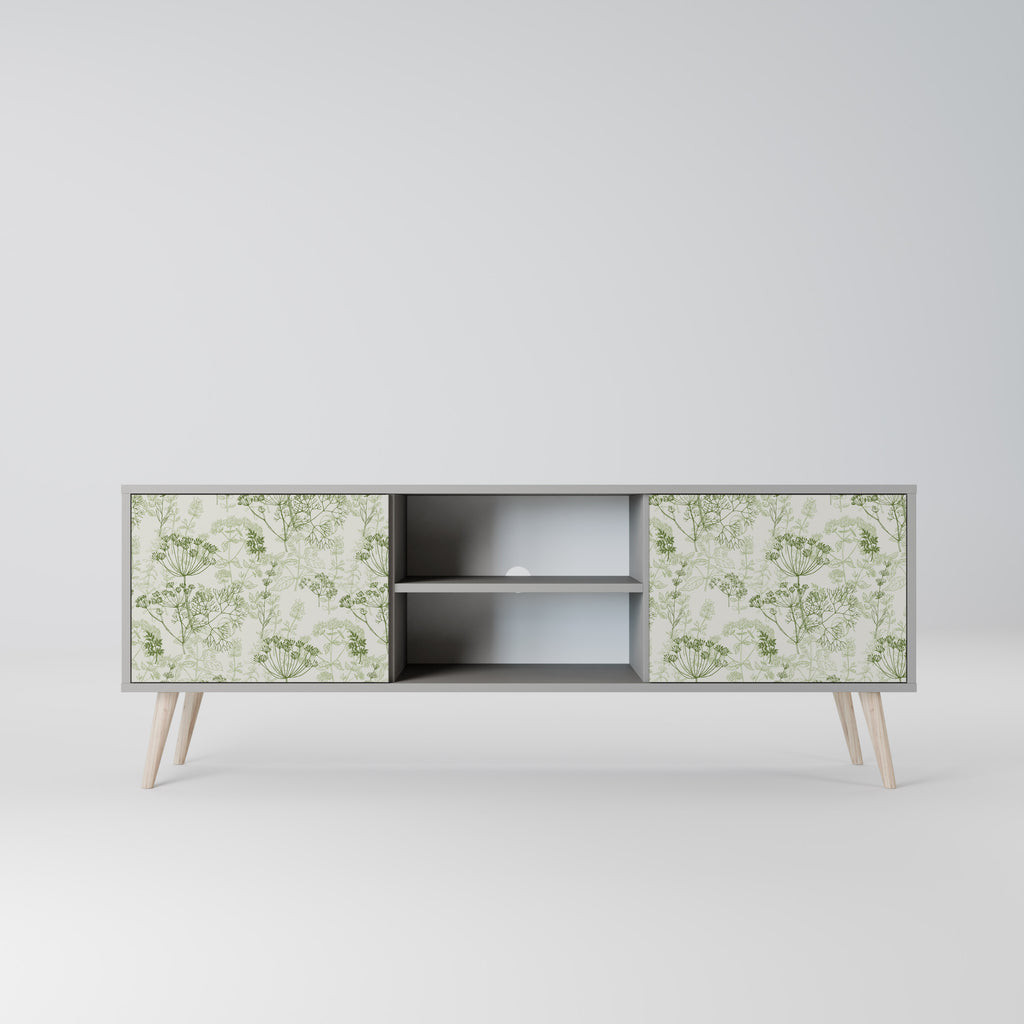 FENNEL BALDACHIN 2-Door TV Stand in Grey Finish
