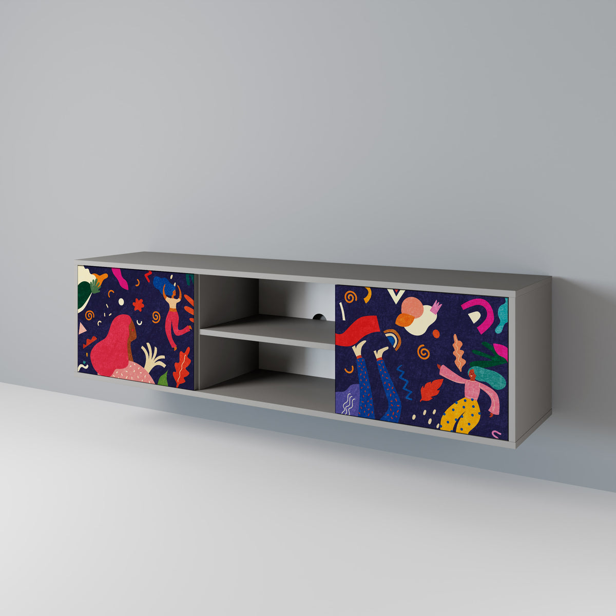 FESTIVE PLEASURES Mueble de TV de 2 Puertas