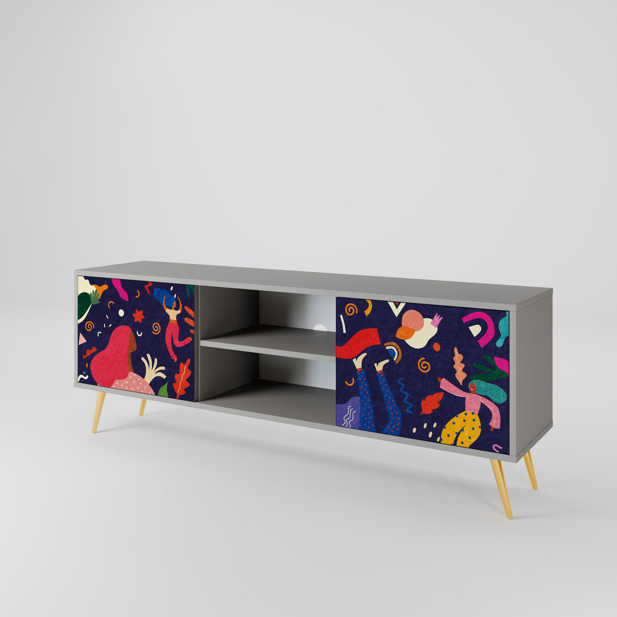 FESTIVE PLEASURES Mueble de TV de 2 Puertas