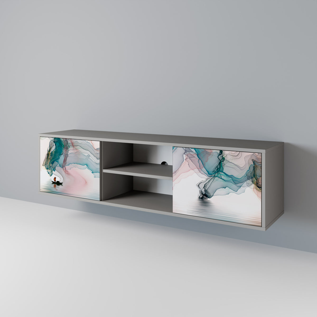 VELVET CROSSING Mueble de TV de 2 Puertas