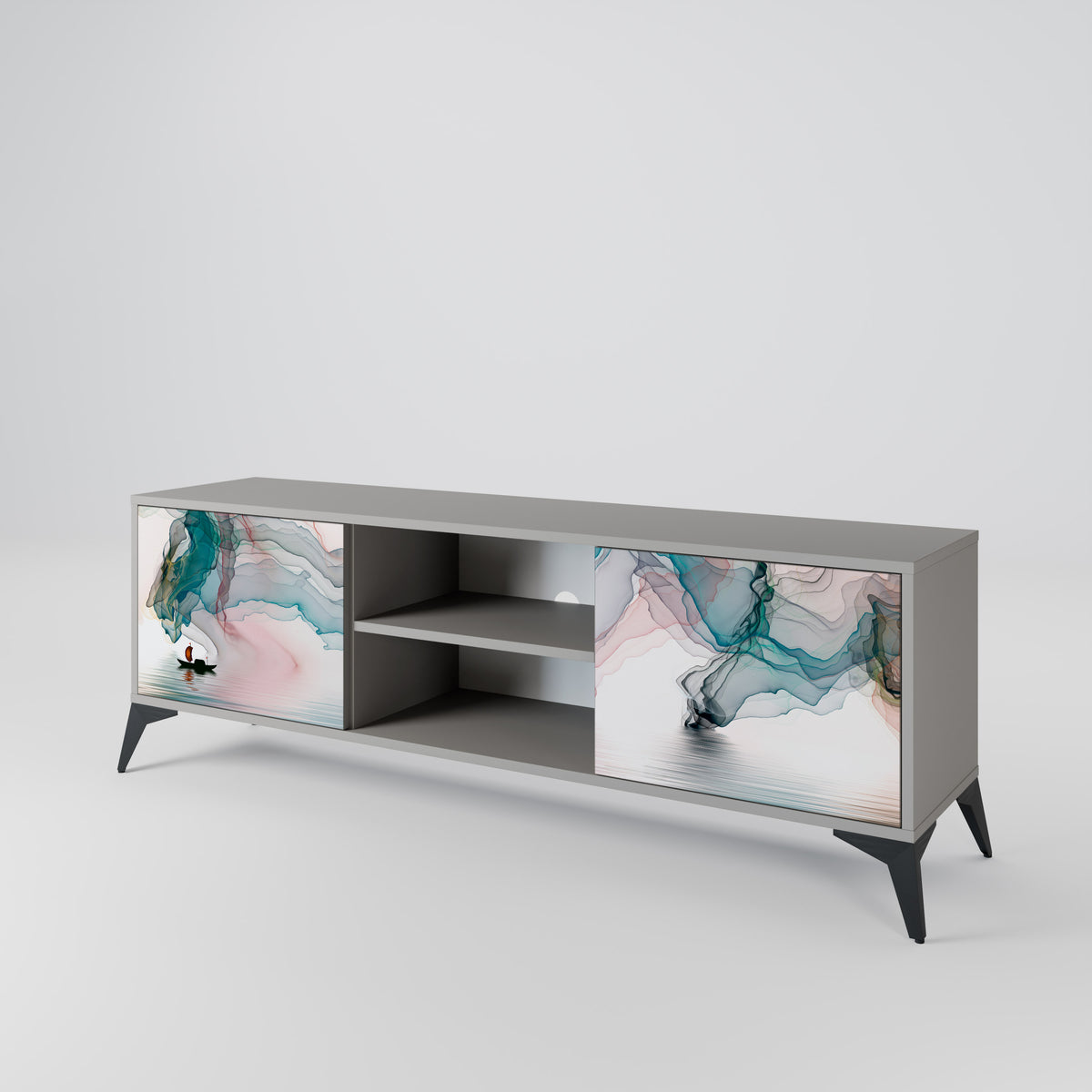 VELVET CROSSING Mueble de TV de 2 Puertas