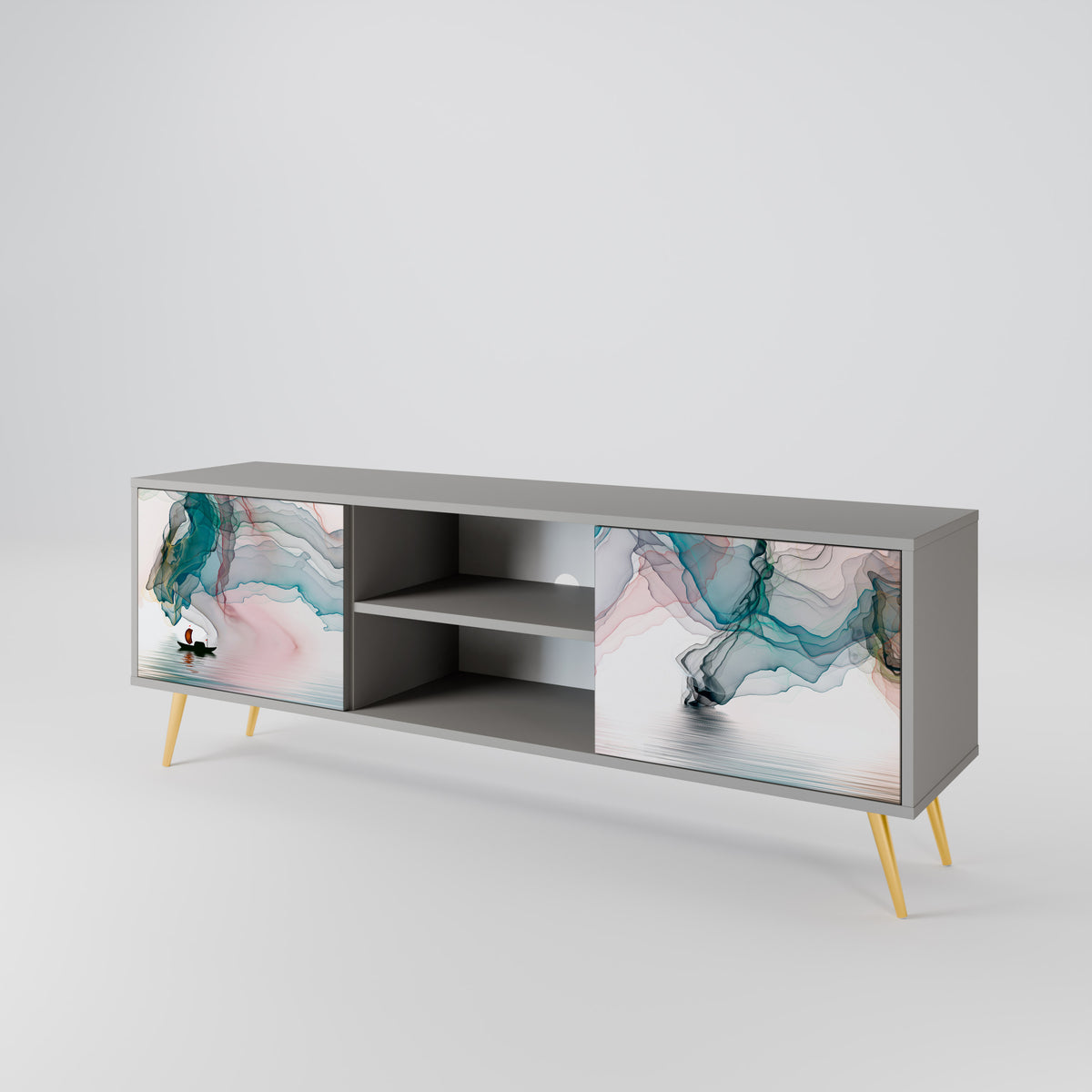 VELVET CROSSING Mueble de TV de 2 Puertas