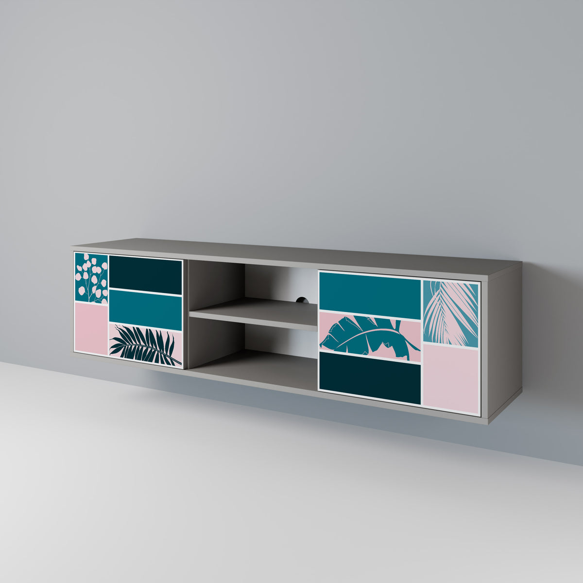 COMBINATION OF SHAPES Mueble de TV de 2 Puertas