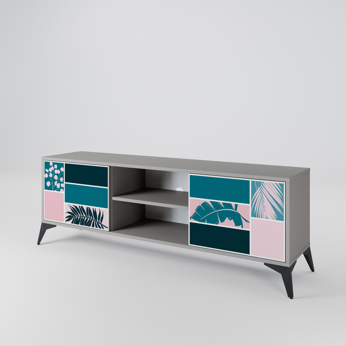 COMBINATION OF SHAPES Mueble de TV de 2 Puertas