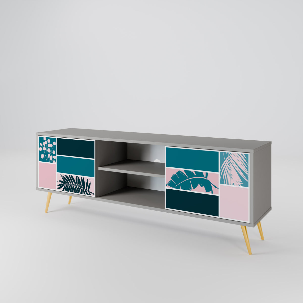 COMBINATION OF SHAPES Mueble de TV de 2 Puertas