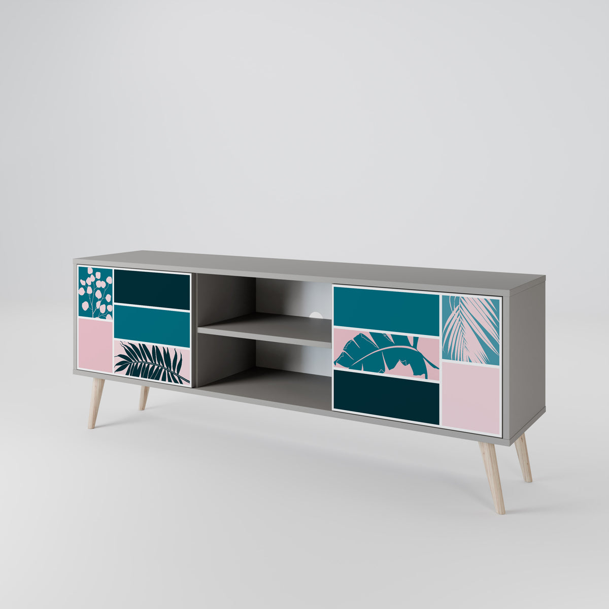 COMBINATION OF SHAPES Mueble de TV de 2 Puertas