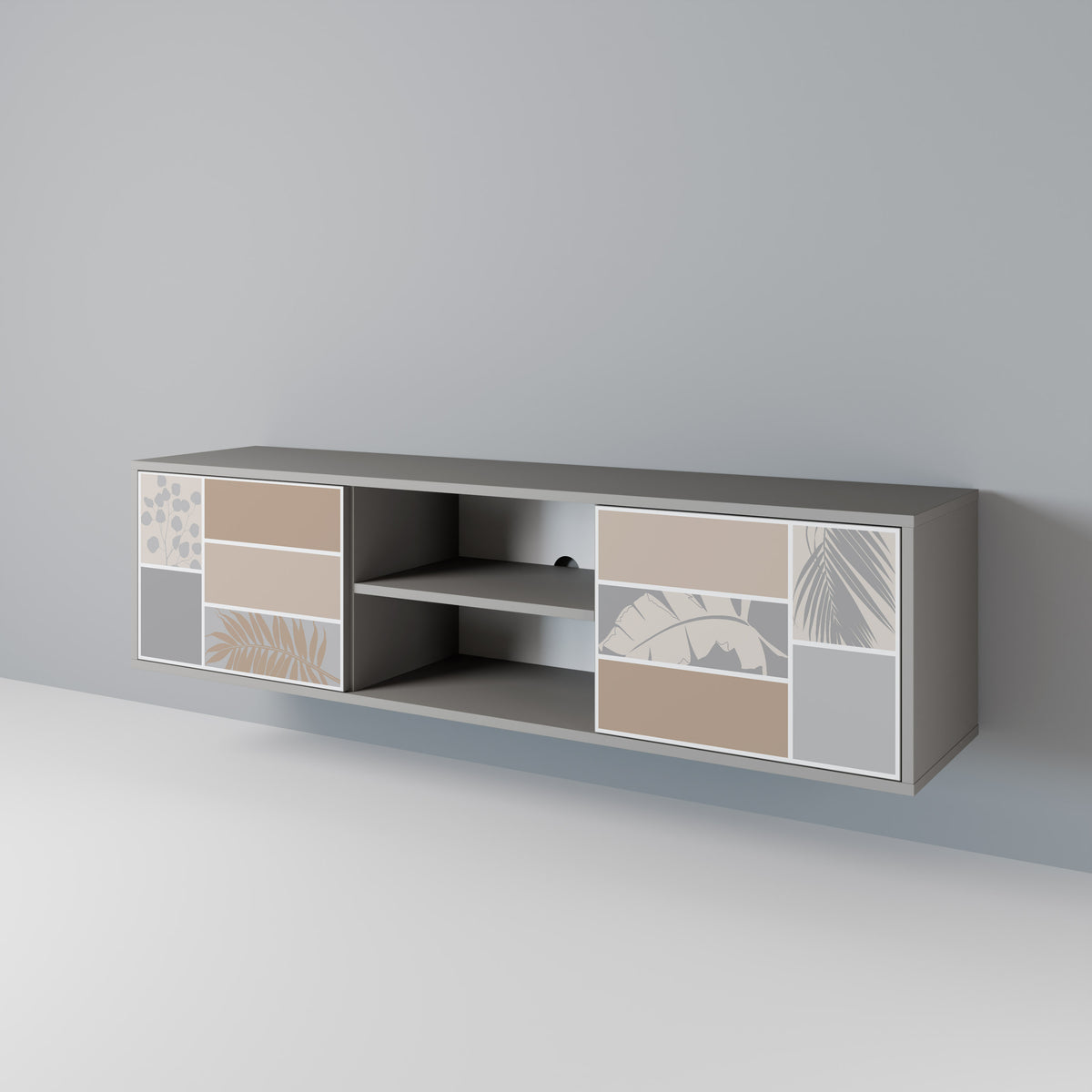 TROPICAL SHAPES Mueble de TV de 2 Puertas