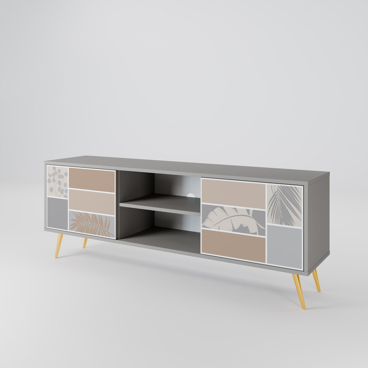 TROPICAL SHAPES Mueble de TV de 2 Puertas