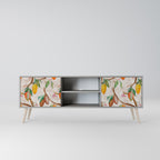 COCOA FRUITS Mueble de TV de 2 Puertas en Acabado Gris