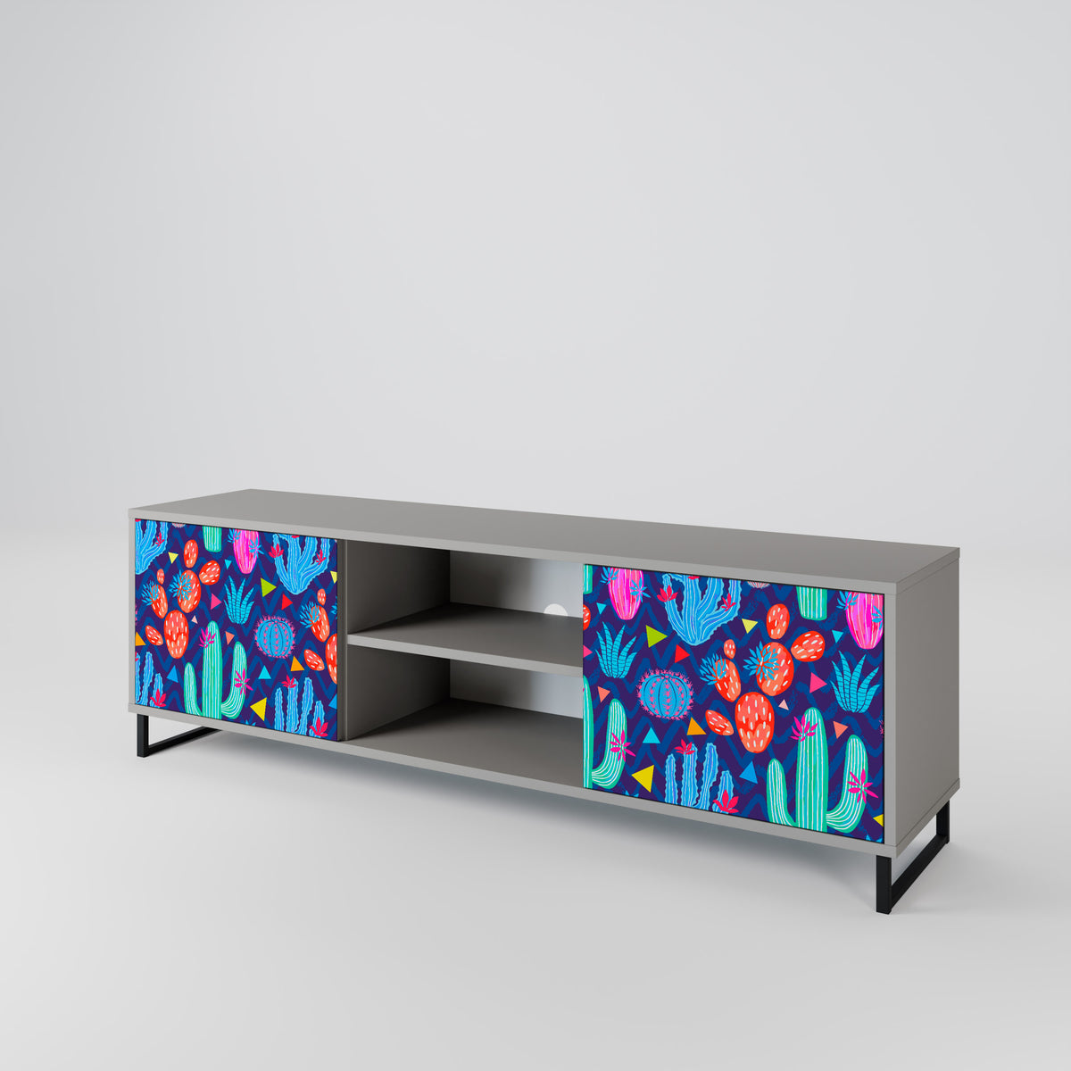 CACTUS VIBES Mueble de TV de 2 Puertas